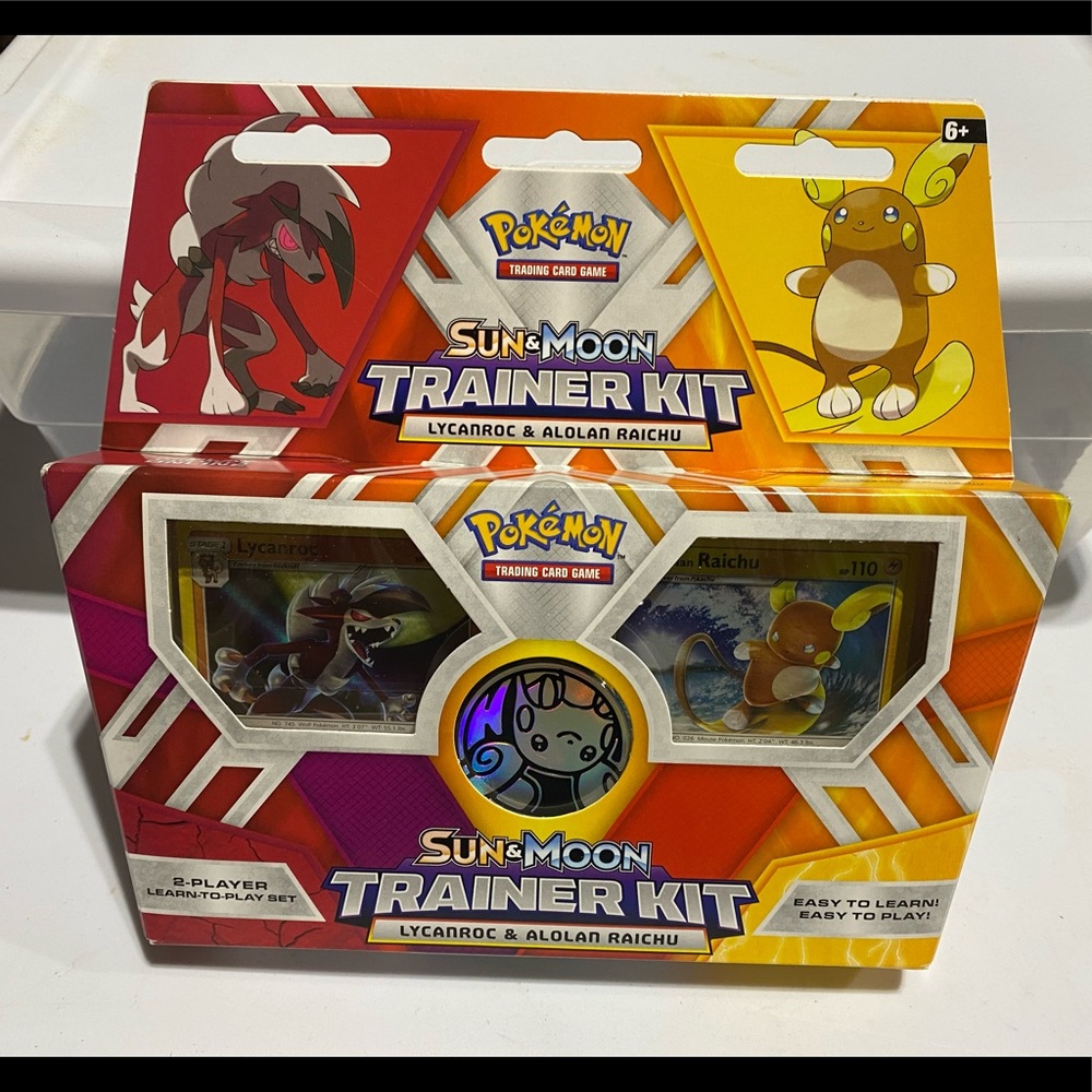 5  Sets of Pokémon TCG: Sun & Moon Trainer Kit Lycanroc & Alolan Raichu Cards